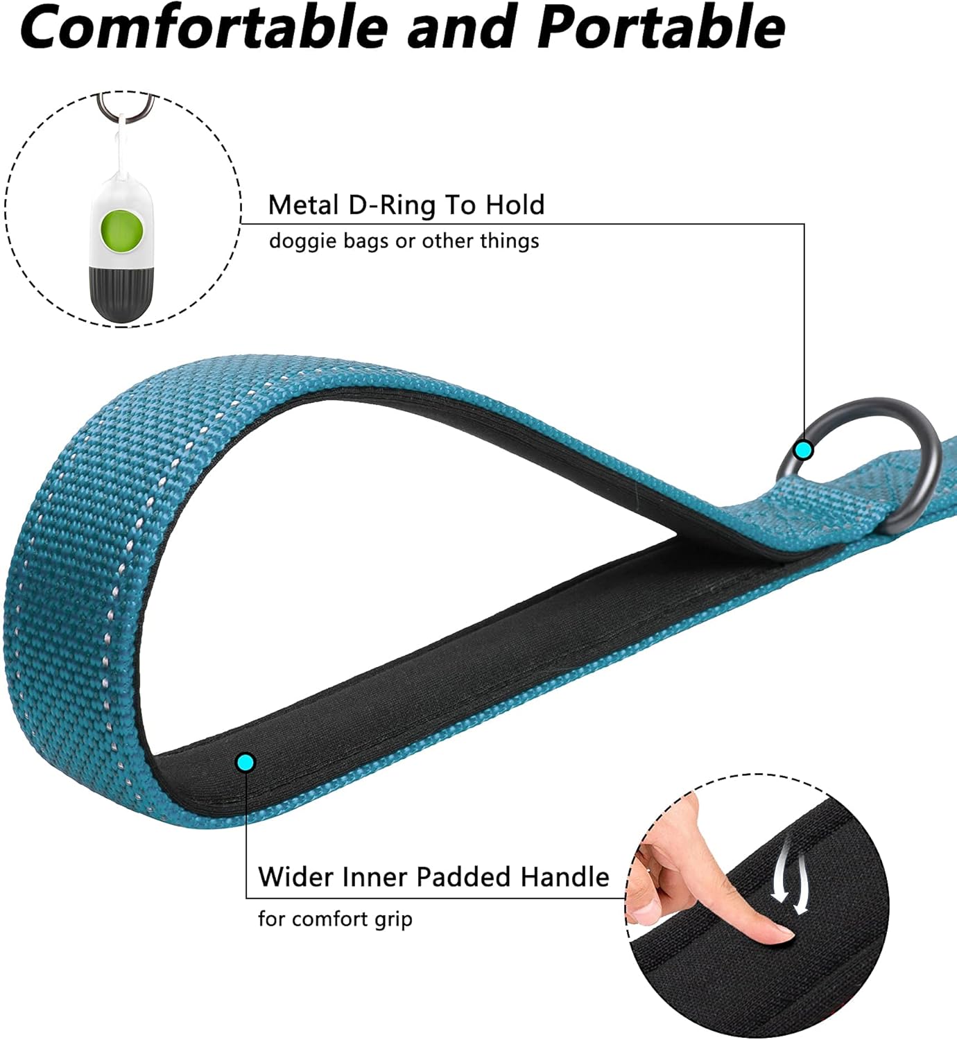 Vortex Aria Magnetic Harness & Leash Set - Bahama Blue