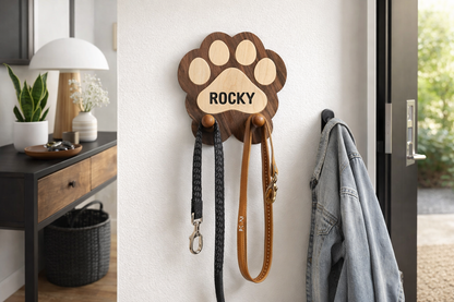 Customizable Engraved Wood Wall Organizer