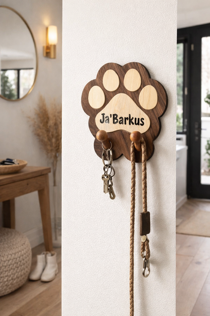 Customizable Engraved Wood Wall Organizer