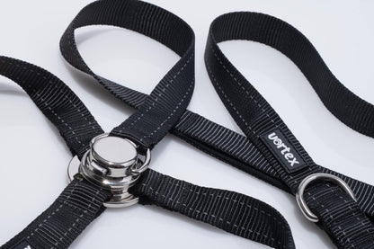 Vortex Aria Magnetic Harness & Leash Set - Midnight Black