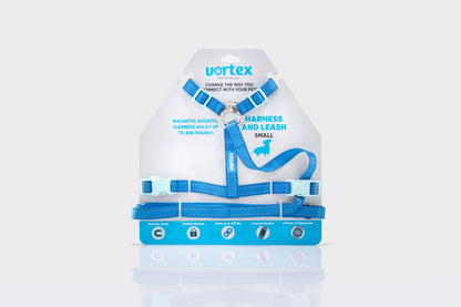 Vortex Aria Magnetic Harness & Leash Set - Bahama Blue