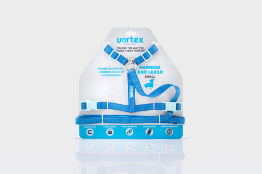 Vortex Aria Magnetic Harness & Leash Set - Bahama Blue