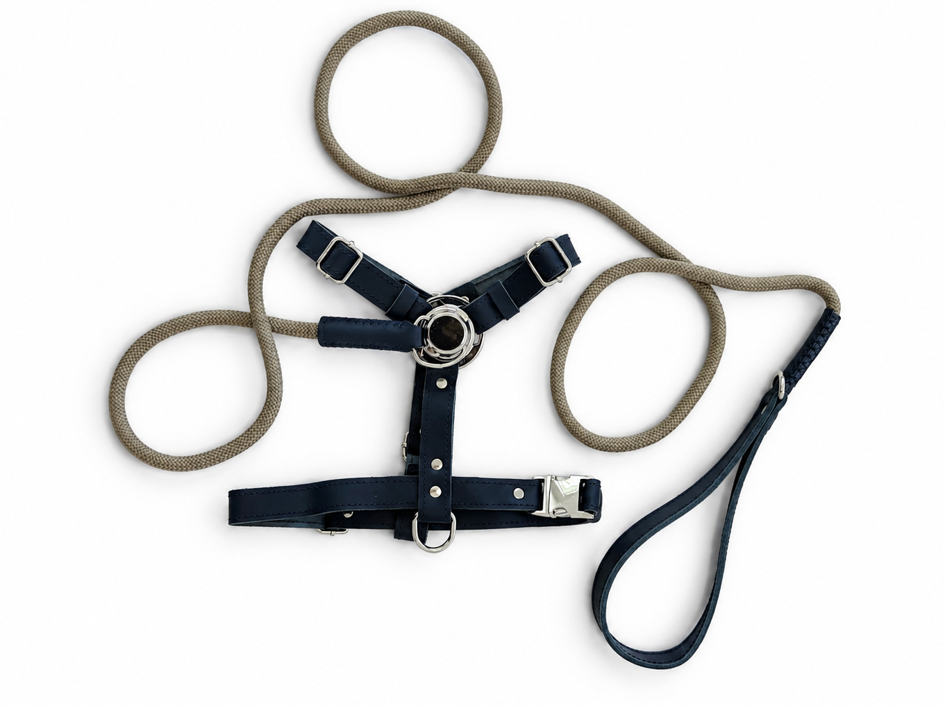 St. Barks Premium Leather Harness & Leash Collection