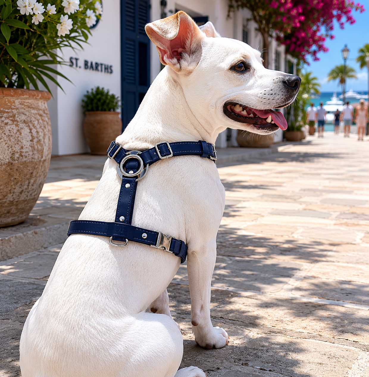 St. Barks Premium Leather Harness & Leash Collection