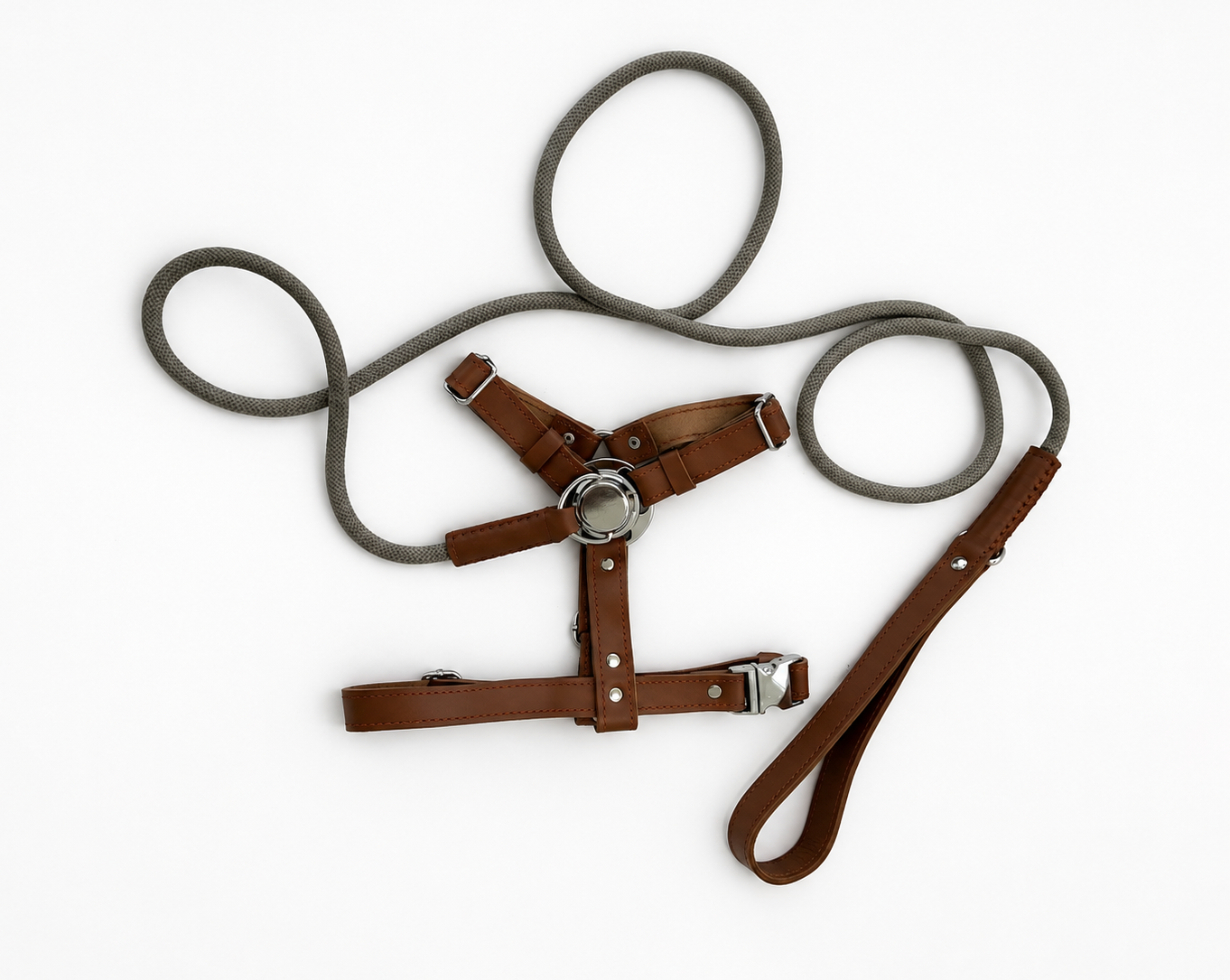 St. Barks Premium Leather Harness & Leash Collection