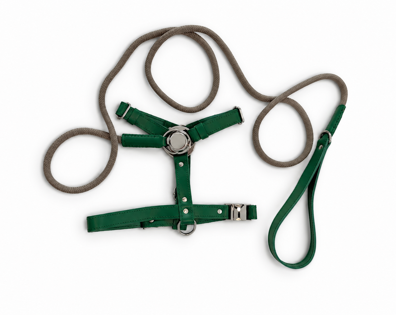 St. Barks Premium Leather Harness & Leash Collection