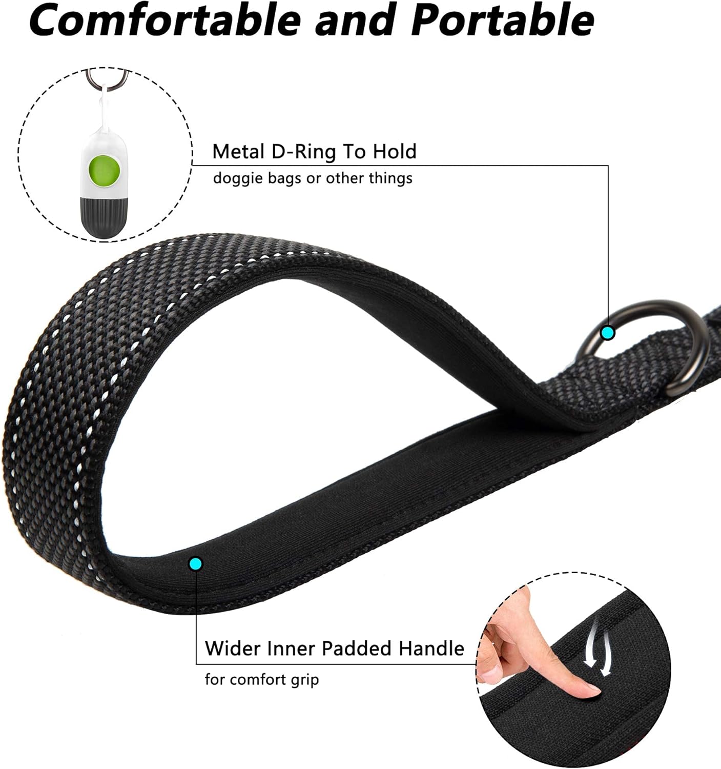 Vortex Aria Magnetic Harness & Leash Set - Midnight Black