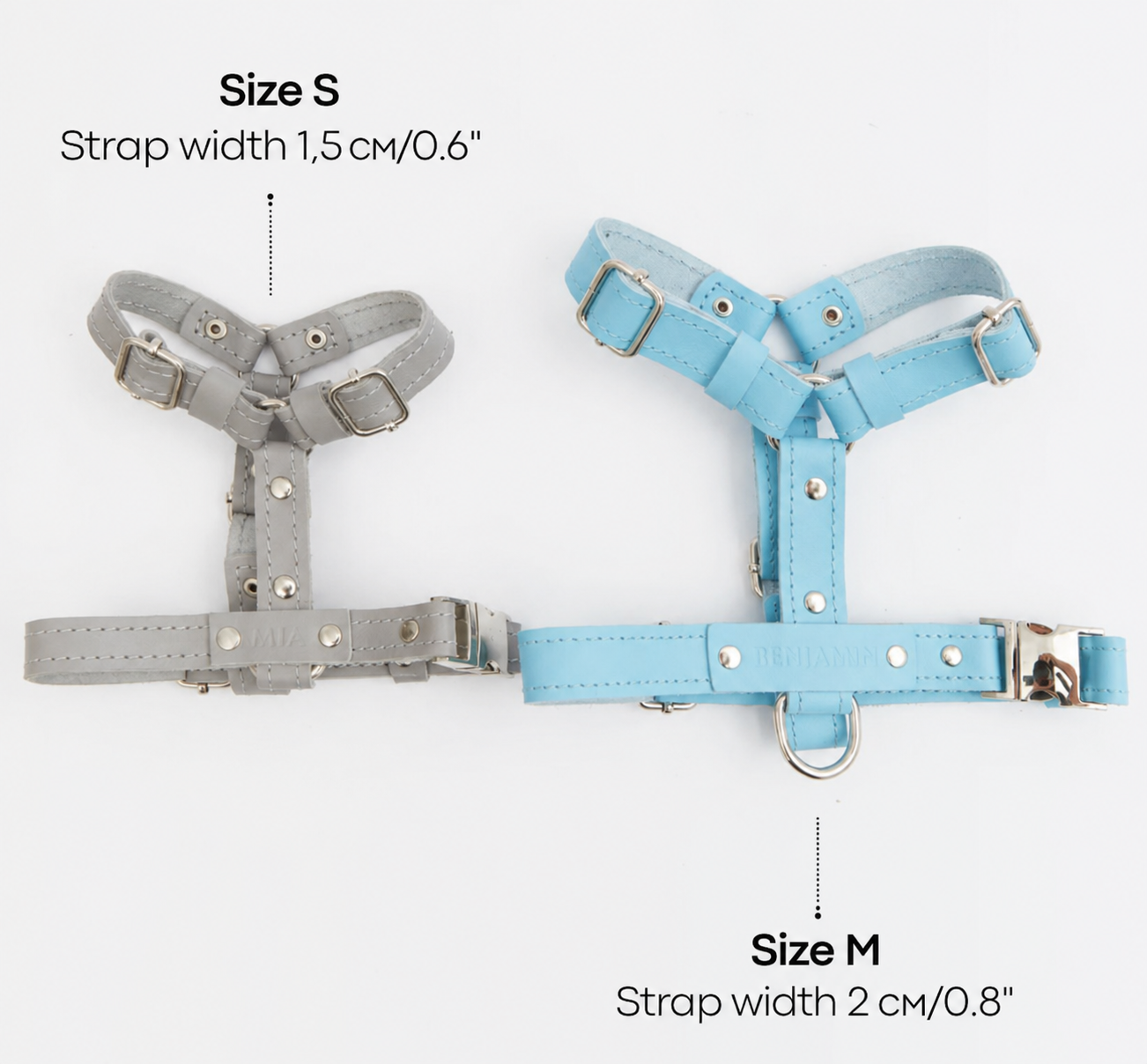 St. Barks Premium Leather Harness & Leash Collection